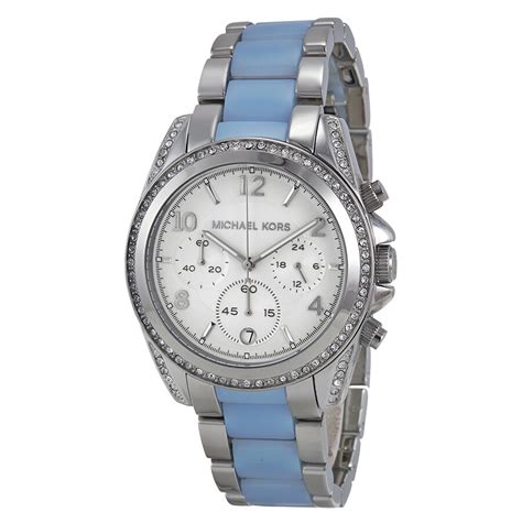 Michael Kors Blair Chronograph Silver Dial Stainless Steel with 